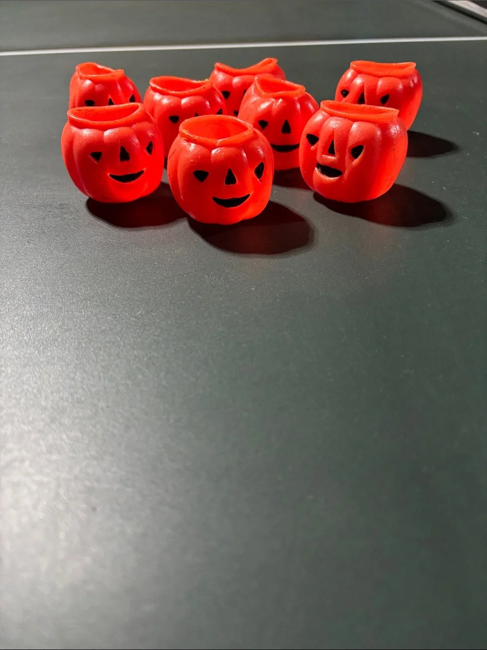 Vintage Lot of 8 Gurley Halloween Jack-o-lanterns JOL Pumpkin Once Candles